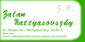 zalan mattyasovszky business card